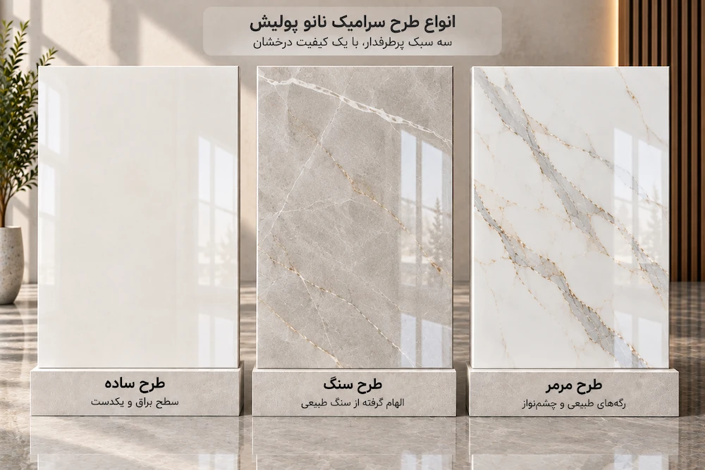 انواع طرح سرامیک نانو پولیش