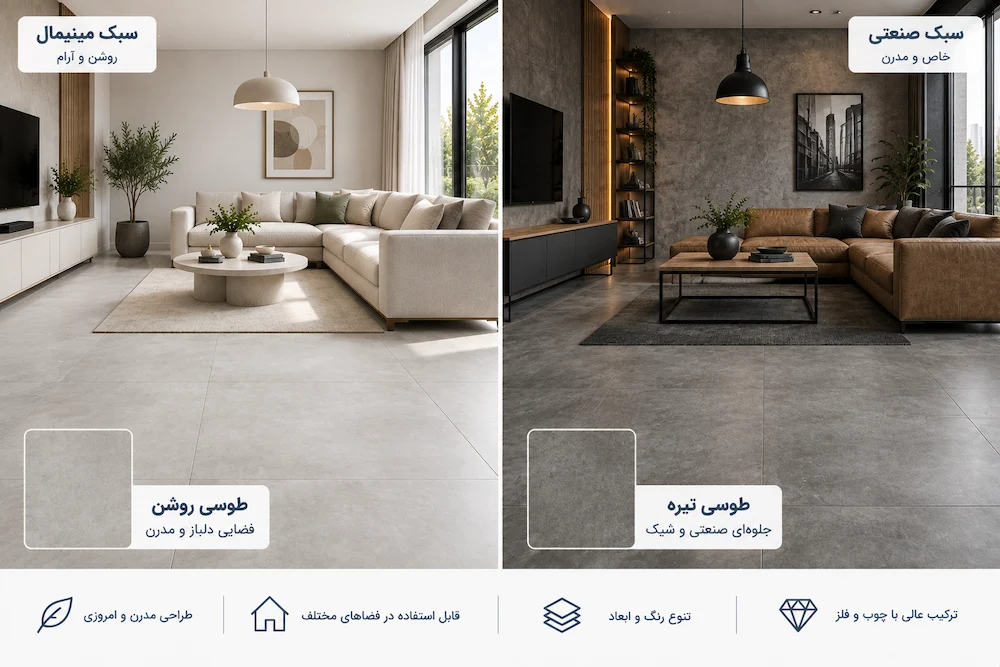سرامیک طرح بتن در دکوراسیون