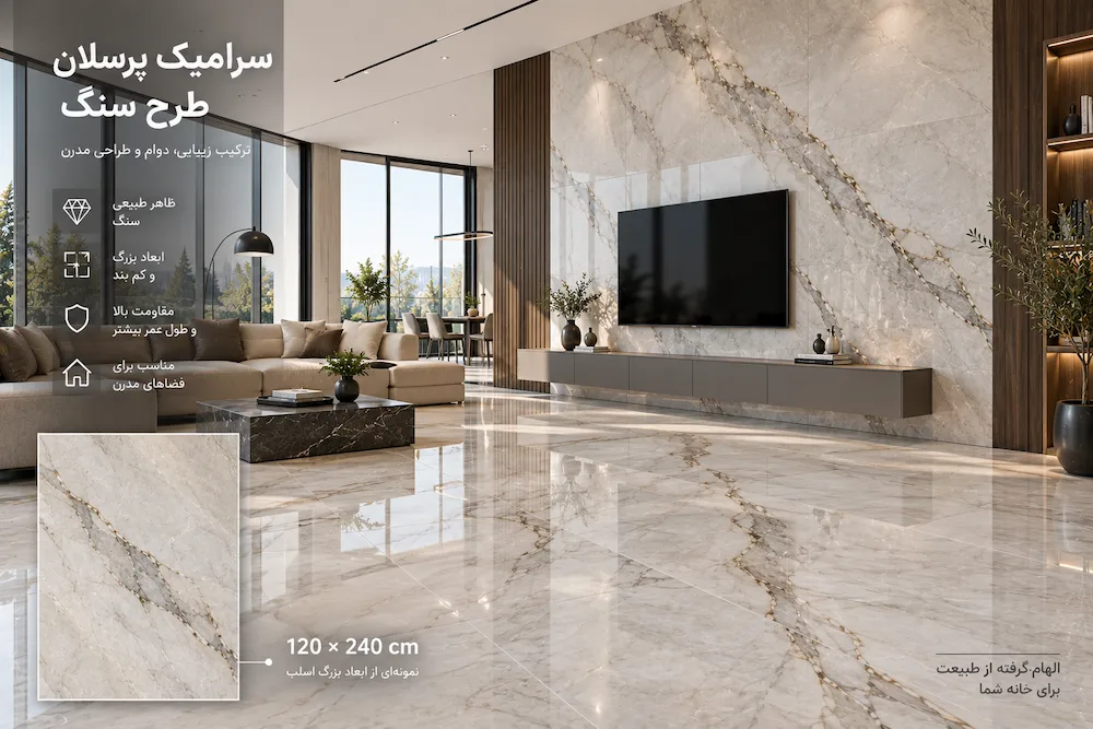 سرامیک پرسلان طرح سنگ