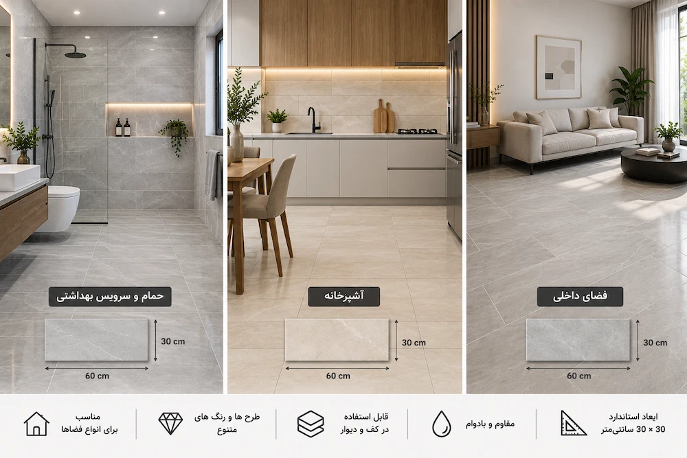 کاربرد سرامیک 30 در 60