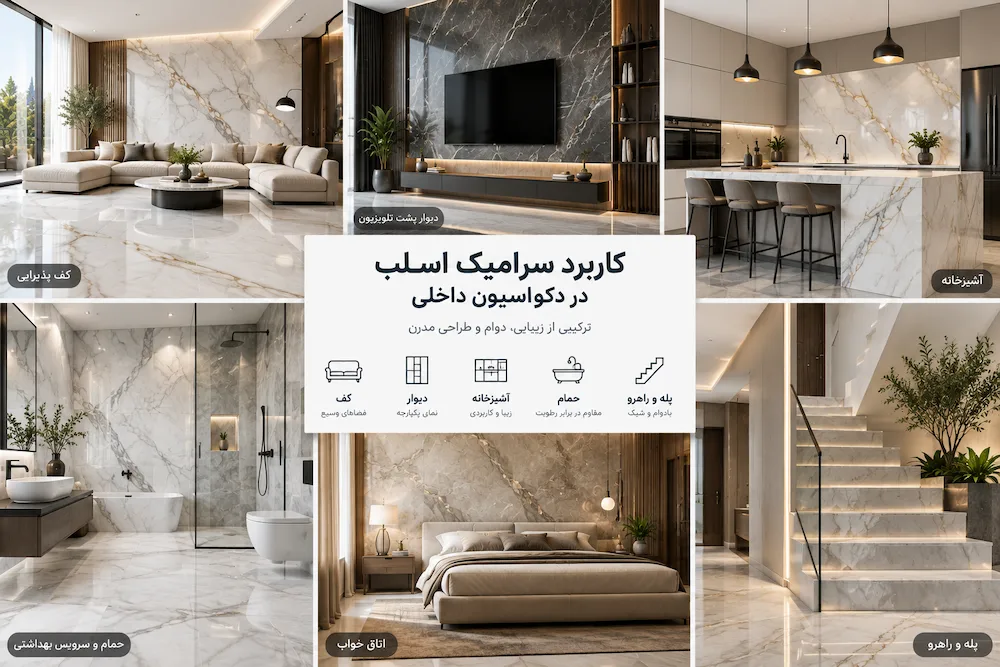 کاربرد سرامیک اسلب در دکوراسیون داخلی