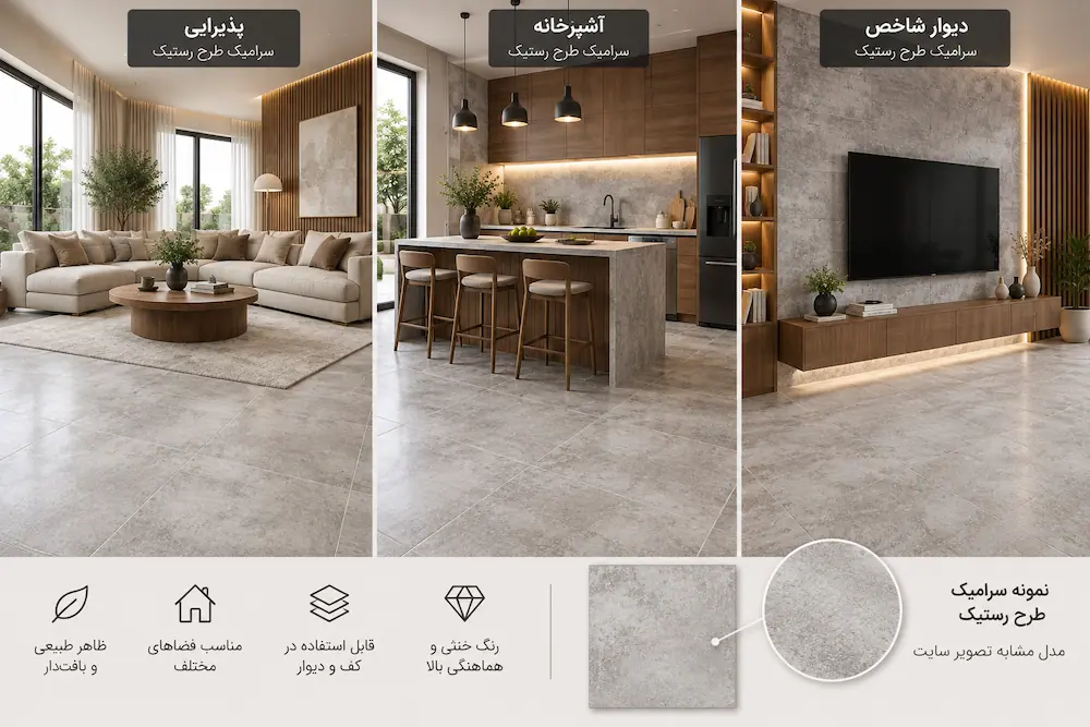 کاربرد سرامیک طرح رستیک